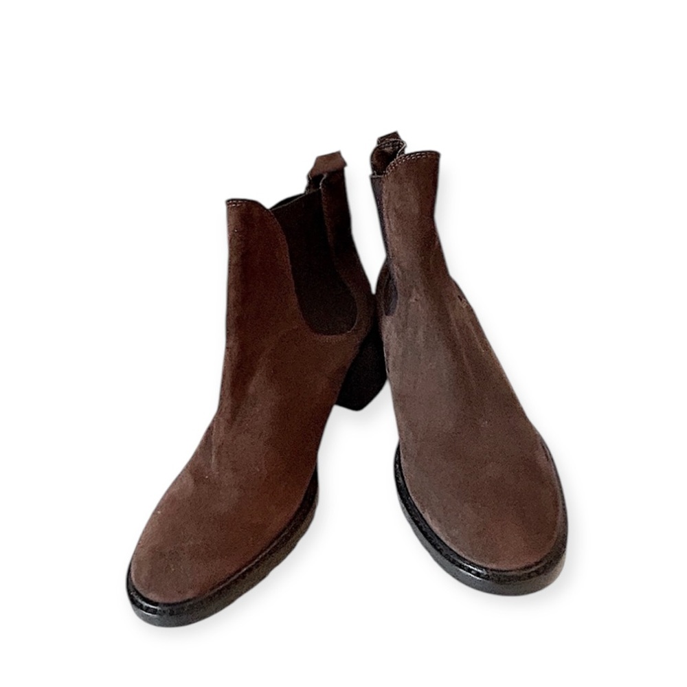 Barbara Barbieri  Made in Italy Chelsea Leather Suede Ankle Booties Size Eu 37
